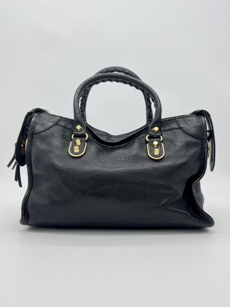 Balenciaga City Small Edge Chevre Black GHW