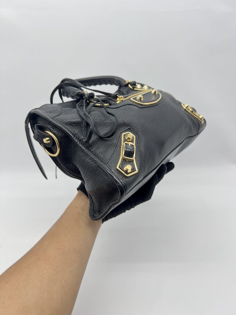 Balenciaga City Small Edge Chevre Black GHW