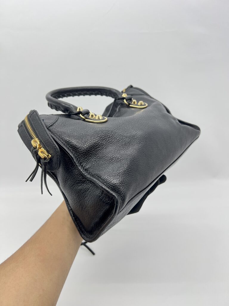 Balenciaga City Small Edge Chevre Black GHW