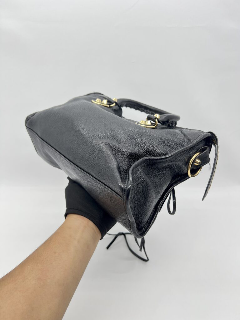 Balenciaga City Small Edge Chevre Black GHW