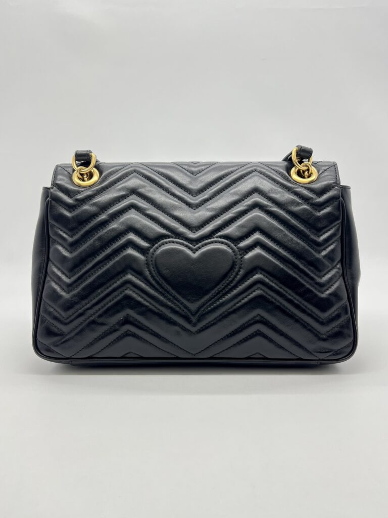 Gucci GG Marmont Medium Matelasse Black GHW