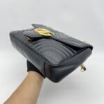 Gucci GG Marmont Medium Matelasse Black GHW