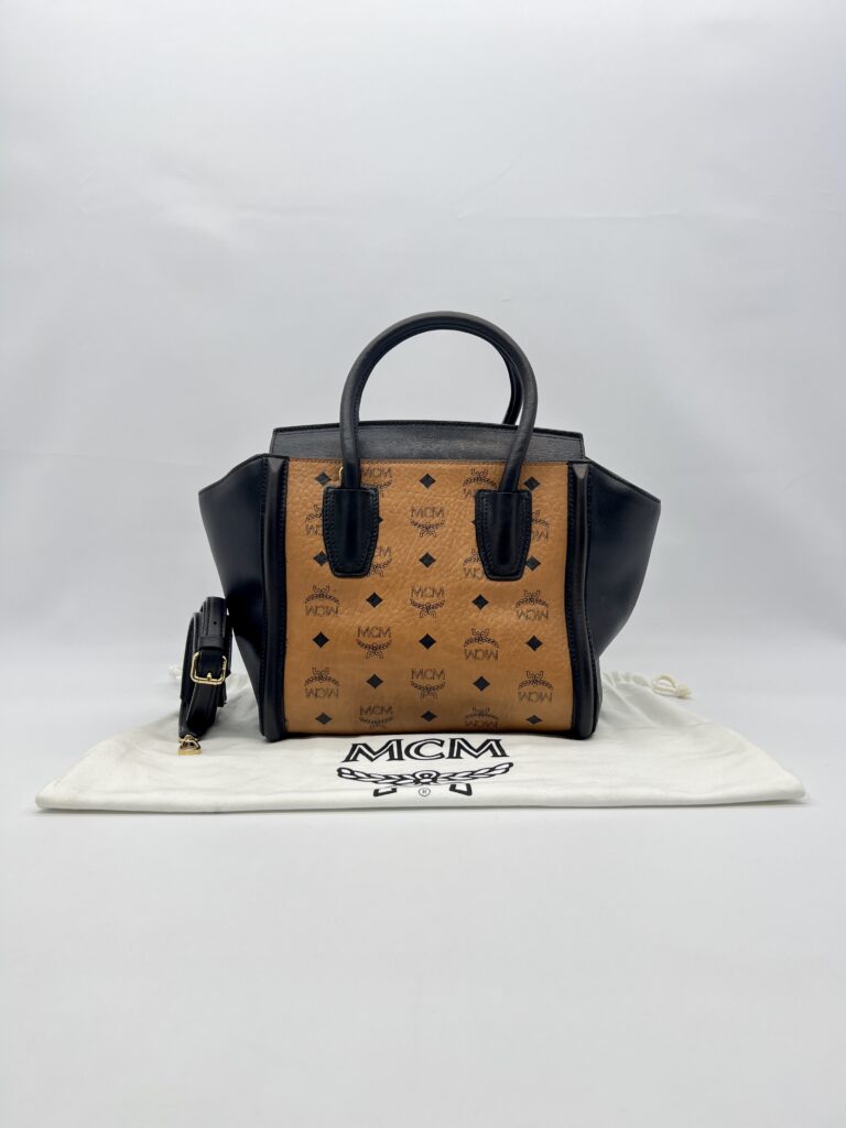 MCM Visetos Kathy Small Cognac Black GHW