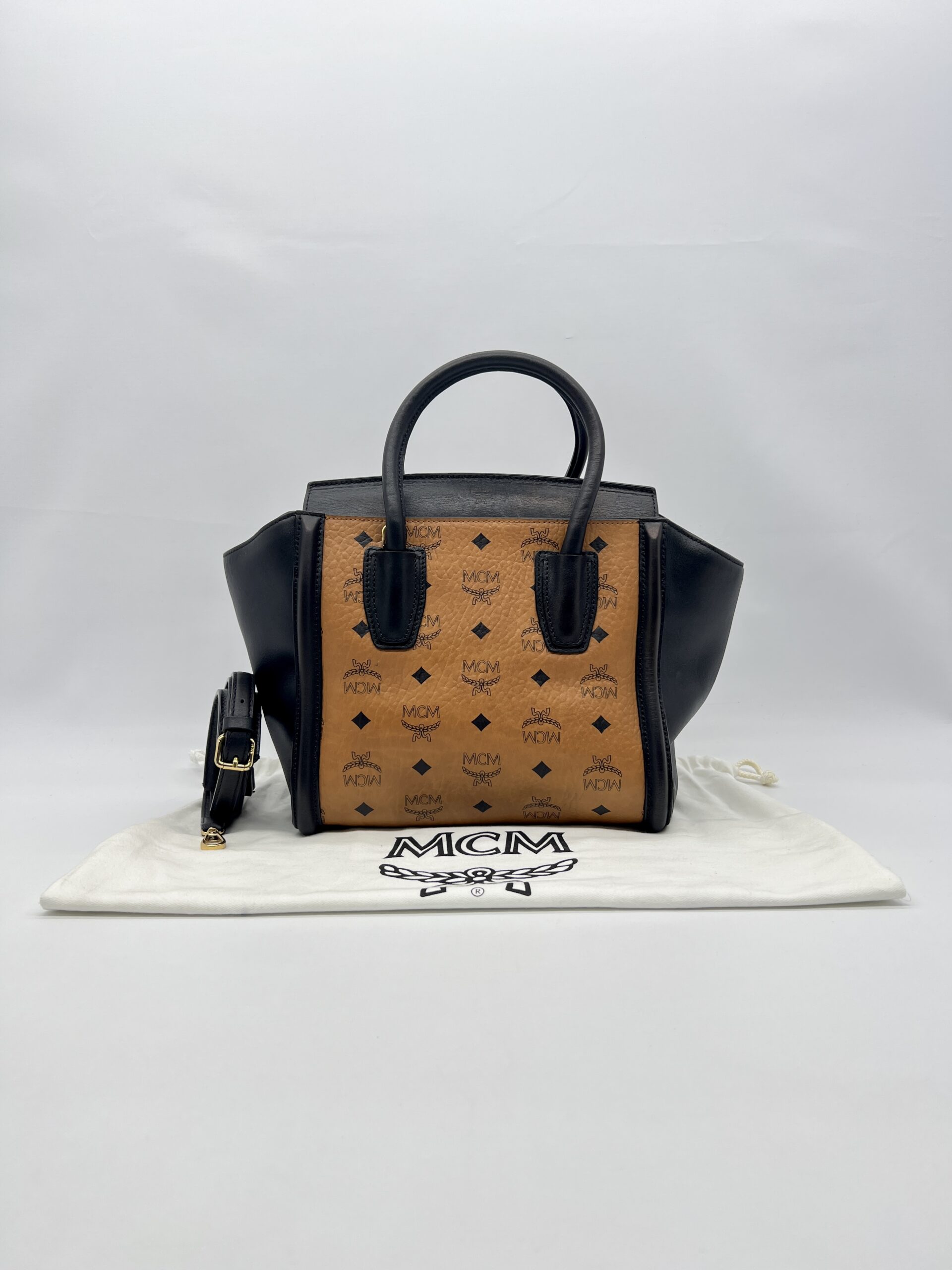 MCM Visetos Kathy Small Cognac Black GHW
