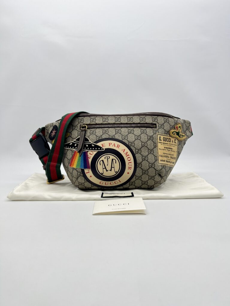 Gucci Courrier Belt Bag GG Supreme Beige New Acero GHW
