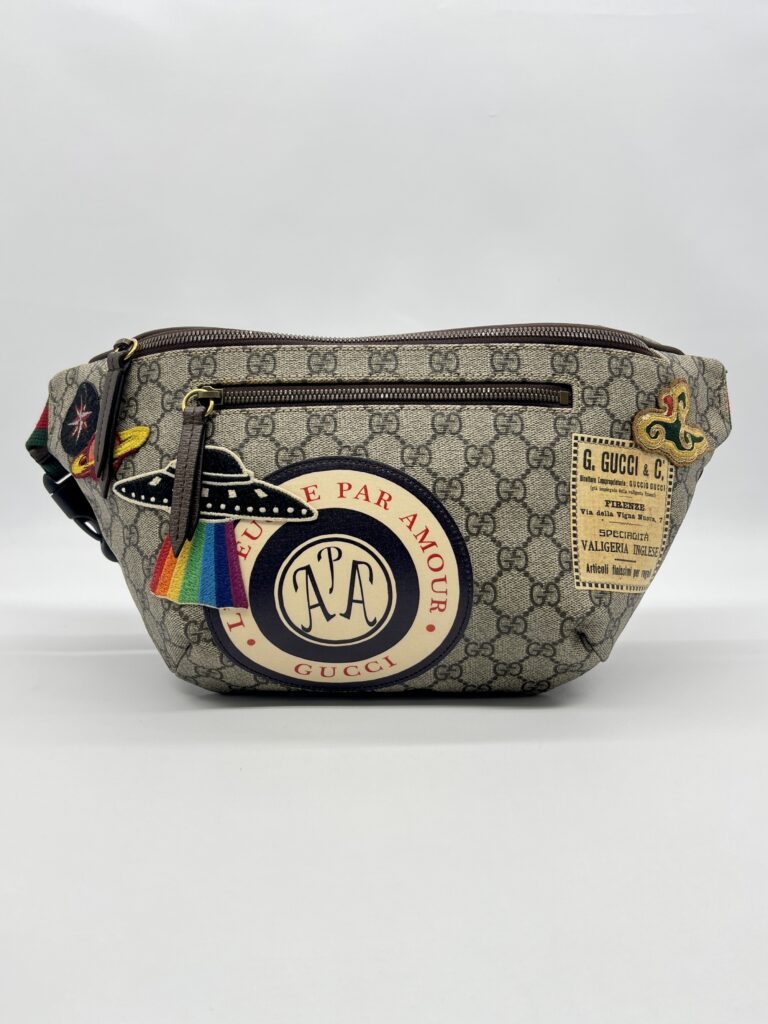 Gucci Courrier Belt Bag GG Supreme Beige New Acero GHW