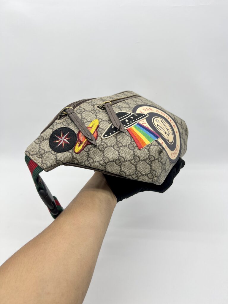 Gucci Courrier Belt Bag GG Supreme Beige New Acero GHW