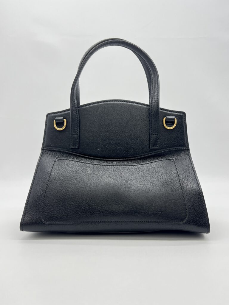 Gucci Medium Linea Totem Tote Black Web Stripe GHW
