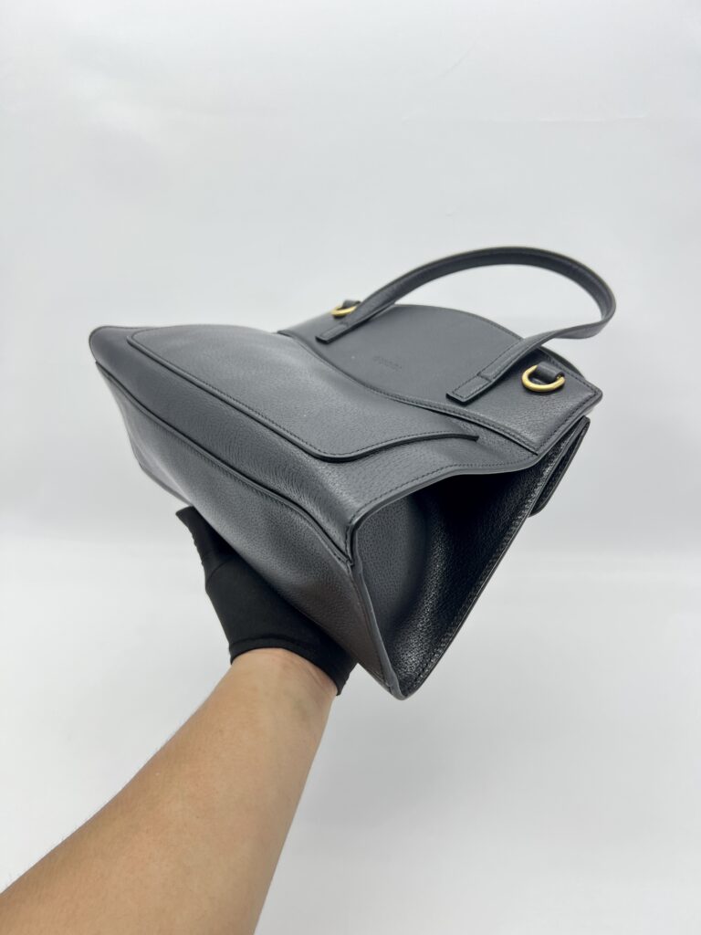 Gucci Medium Linea Totem Tote Black Web Stripe GHW