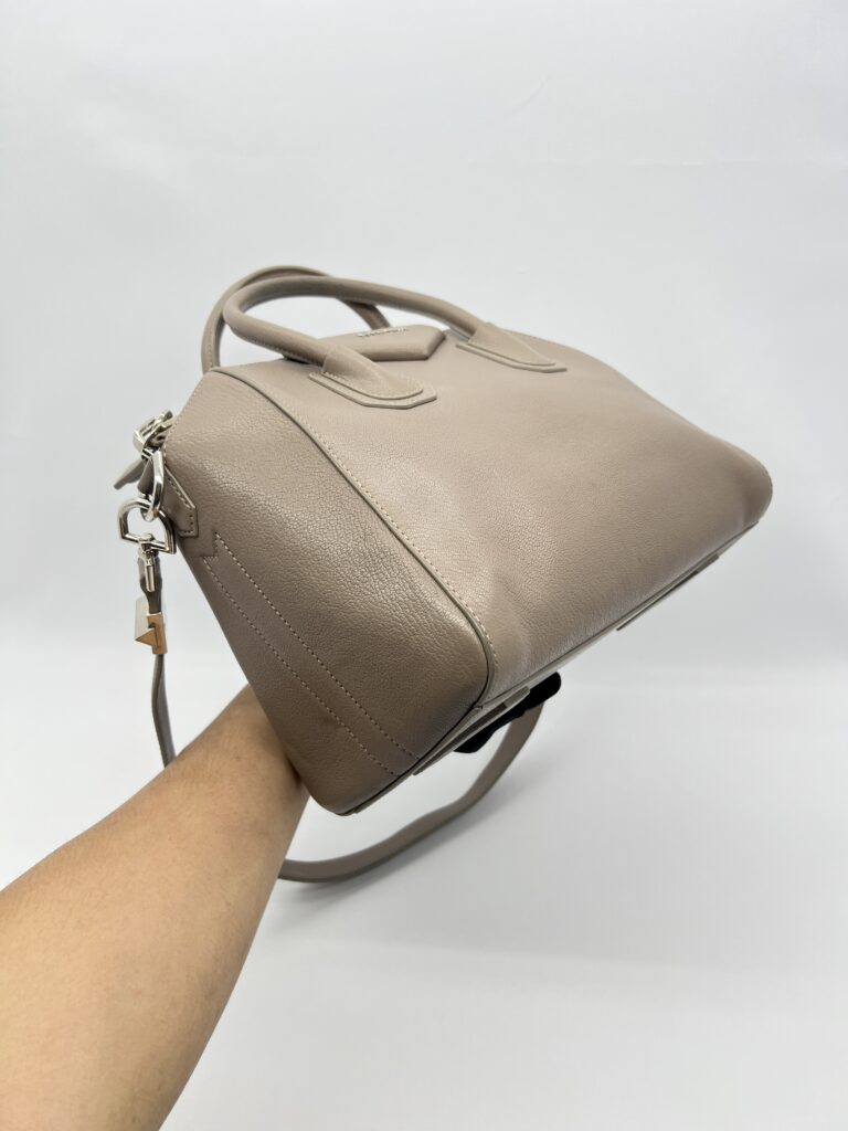 Givenchy Small Antigona Grained Taupe SHW