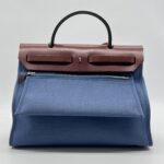 Hermes Herbag 31 Toile Militaire Bleu Agate PHW