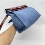 Hermes Herbag 31 Toile Militaire Bleu Agate PHW