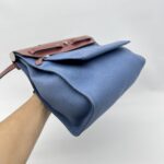 Hermes Herbag 31 Toile Militaire Bleu Agate PHW