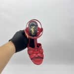 Saint Laurent Tribute Sandals Red GHW