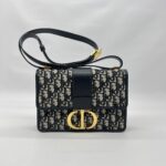 Dior 30 Montaigne Canvas Blue Oblique GHW