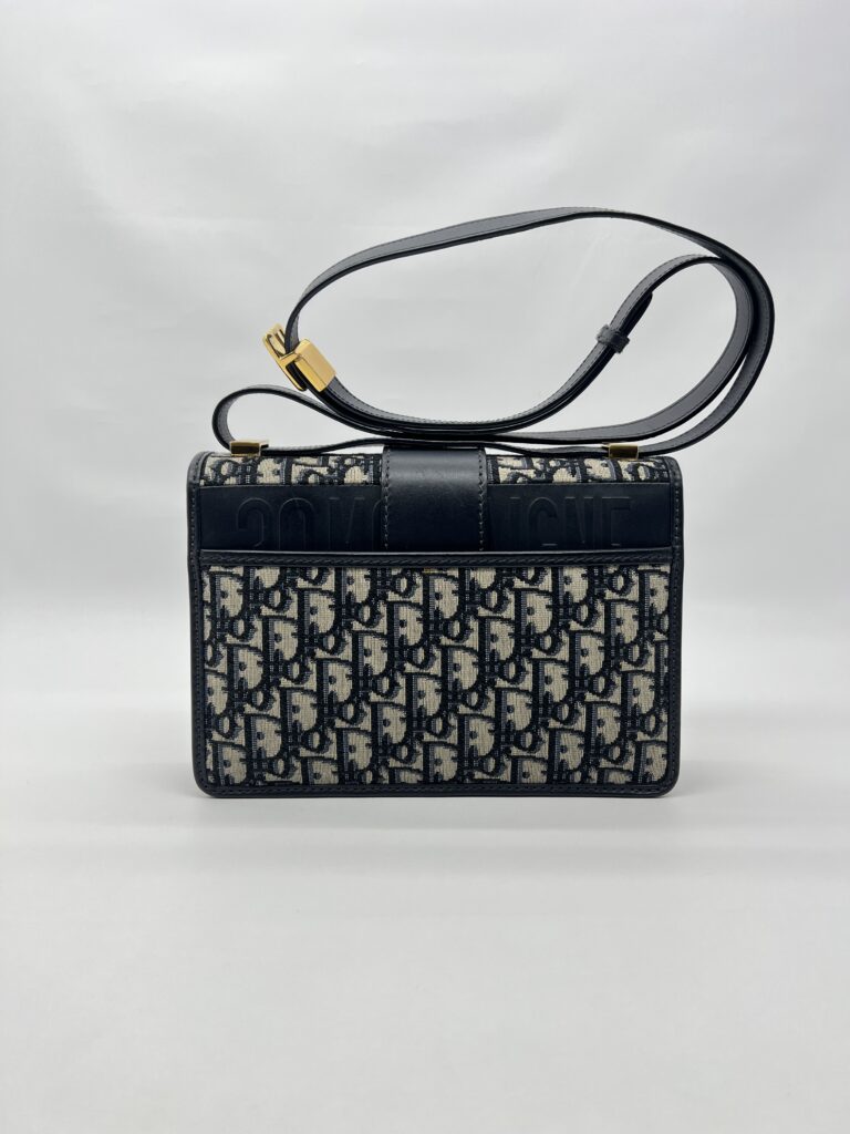 Dior 30 Montaigne Canvas Blue Oblique GHW