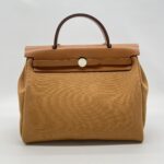 Hermes Herbag 31 Canvas Caramel Magnolia PHW