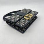 Dior 30 Montaigne Canvas Blue Oblique GHW