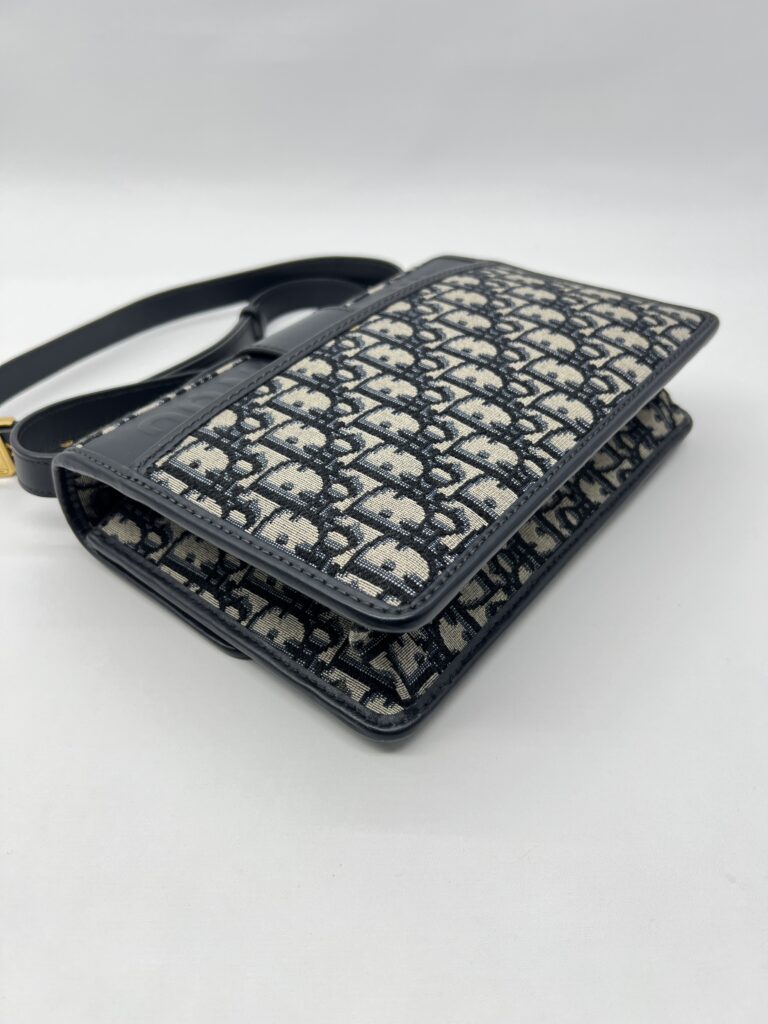 Dior 30 Montaigne Canvas Blue Oblique GHW