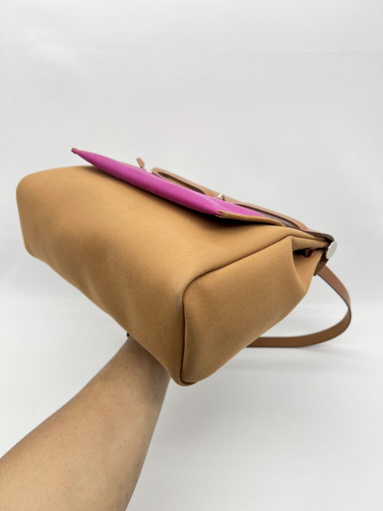 Hermes Herbag 31 Canvas Caramel Magnolia PHW
