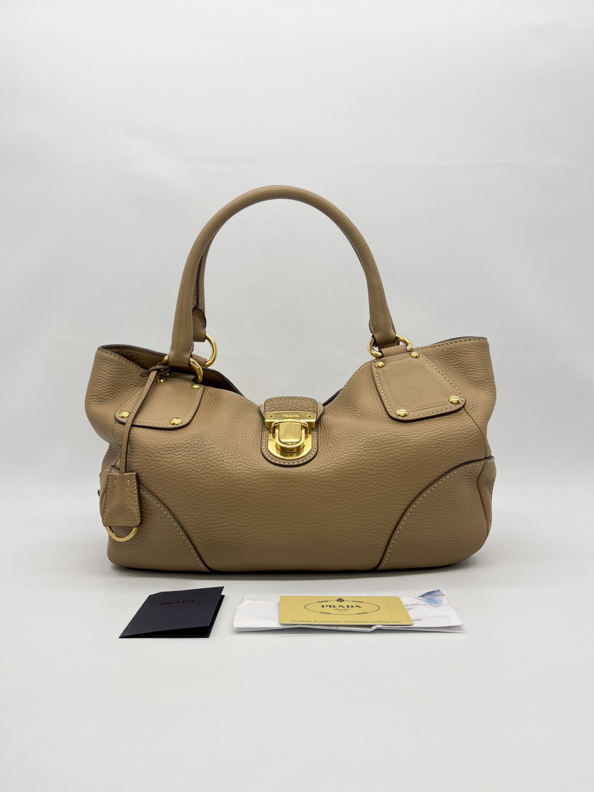 Prada Tote Bag Vitello Daino Sughero GHW