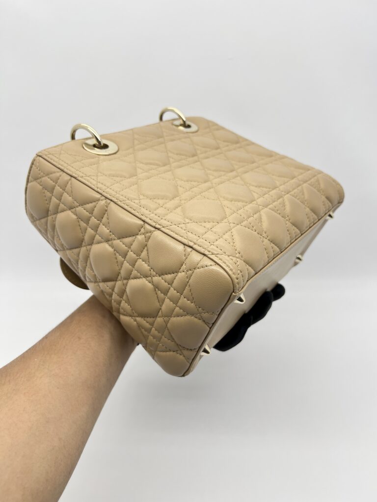 Dior Lady Dior Medium Dark Beige GHW