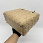 Dior Lady Dior Medium Dark Beige GHW