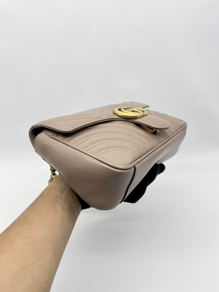 Gucci Marmont Flap Small Nude GHW