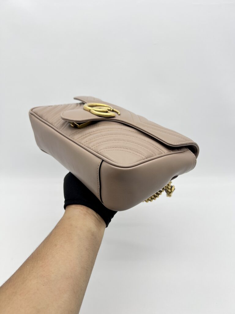 Gucci Marmont Flap Small Nude GHW