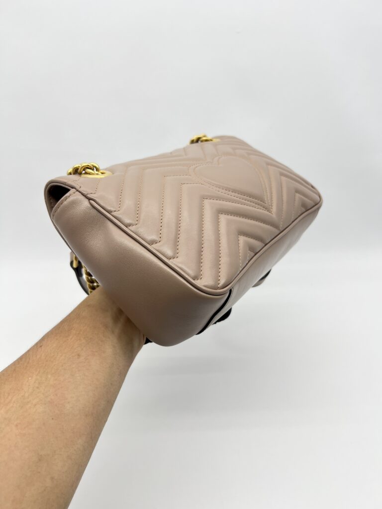 Gucci Marmont Flap Small Nude GHW