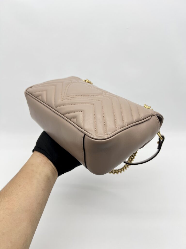 Gucci Marmont Flap Small Nude GHW