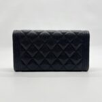 Chanel Boy Long Wallet Black Caviar GHW
