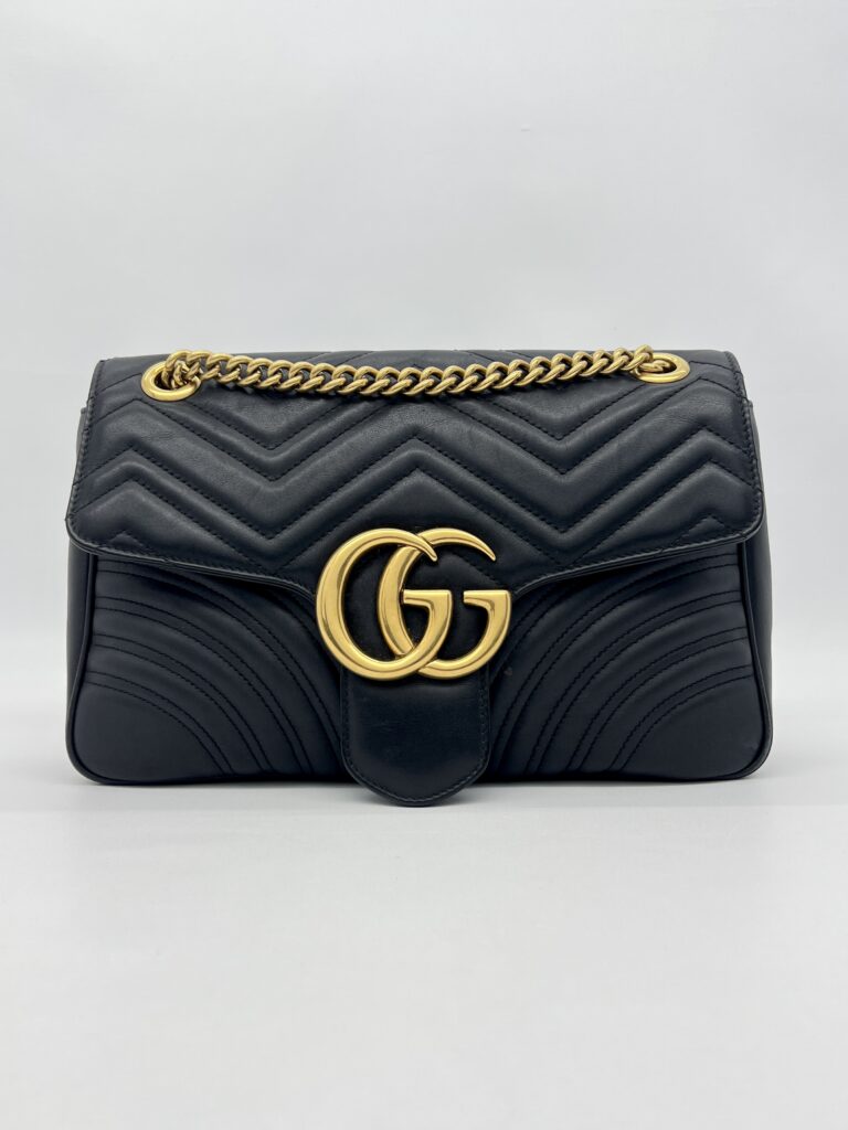 Gucci GG MARMONT Matelasse Black GHW