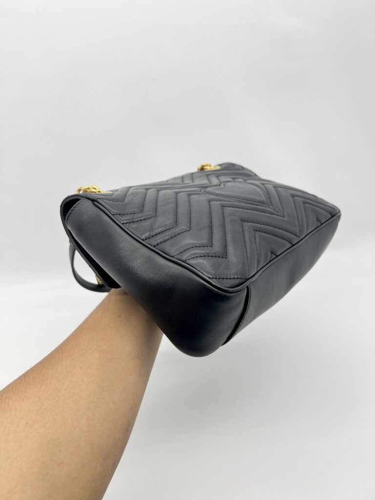 Gucci GG MARMONT Matelasse Black GHW