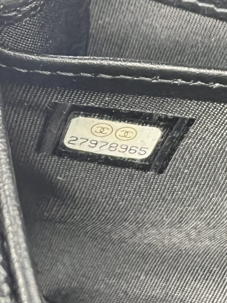 Chanel Boy Long Wallet Black Caviar GHW