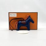 Hermes Rodeo Charm Navy Blue Orange