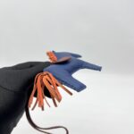 Hermes Rodeo Charm Navy Blue Orange