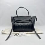 Celine Mini Belt Bag Croco Embossed Black GHW