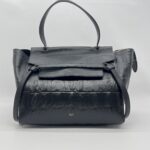 Celine Mini Belt Bag Croco Embossed Black GHW