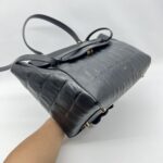 Celine Mini Belt Bag Croco Embossed Black GHW