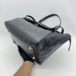 Celine Mini Belt Bag Croco Embossed Black GHW