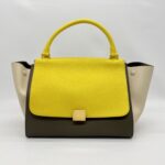 Celine Trapeze Medium Yellow Beige GHW