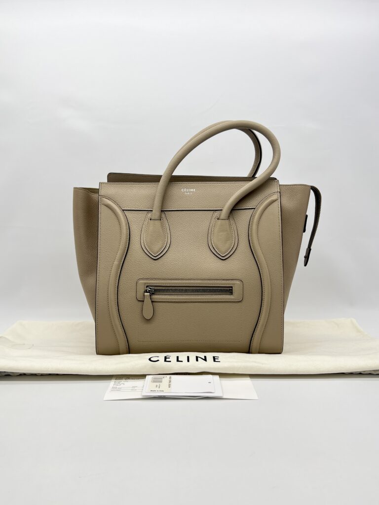 Celine Mini Luggage Taupe SHW
