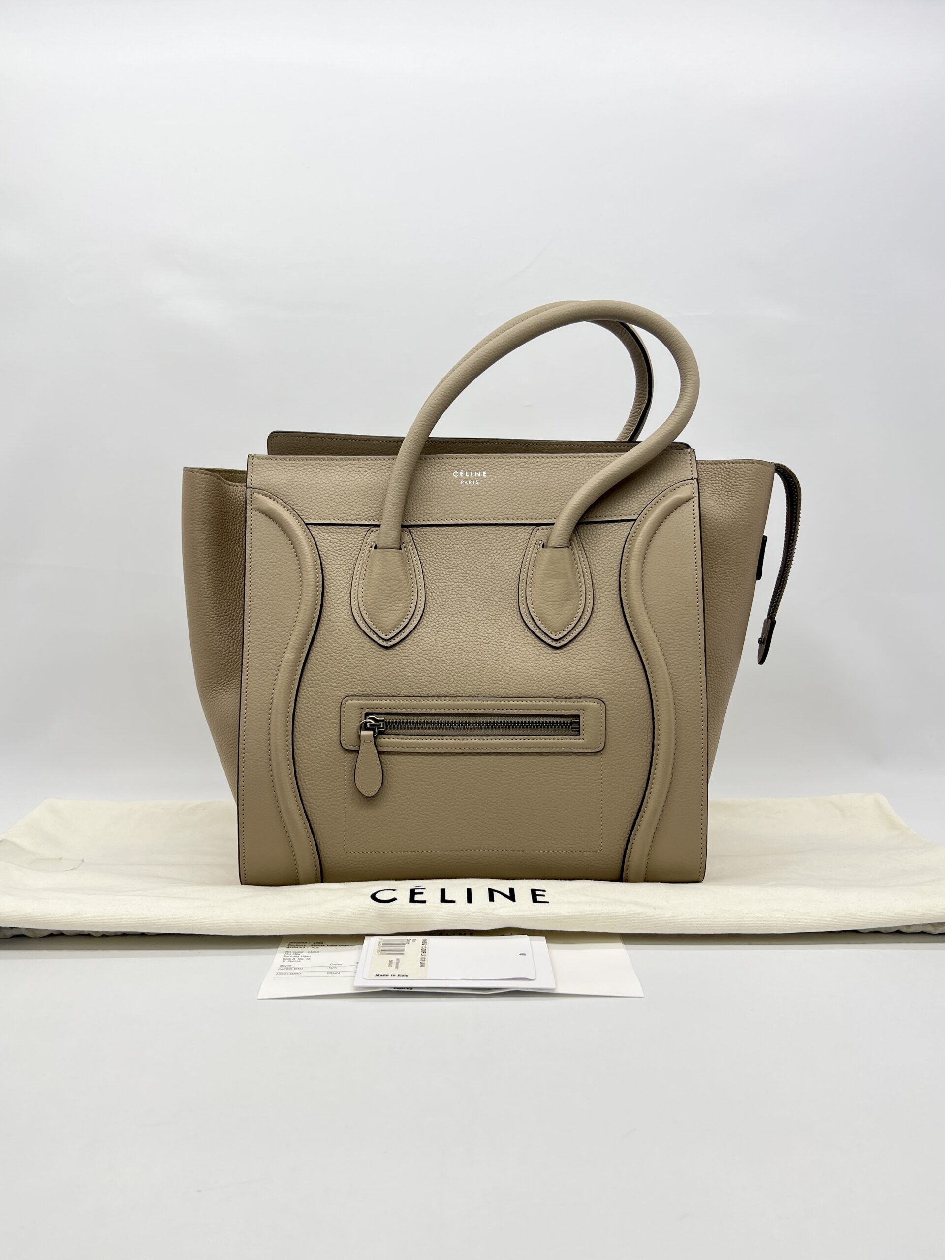 Celine Mini Luggage Taupe SHW