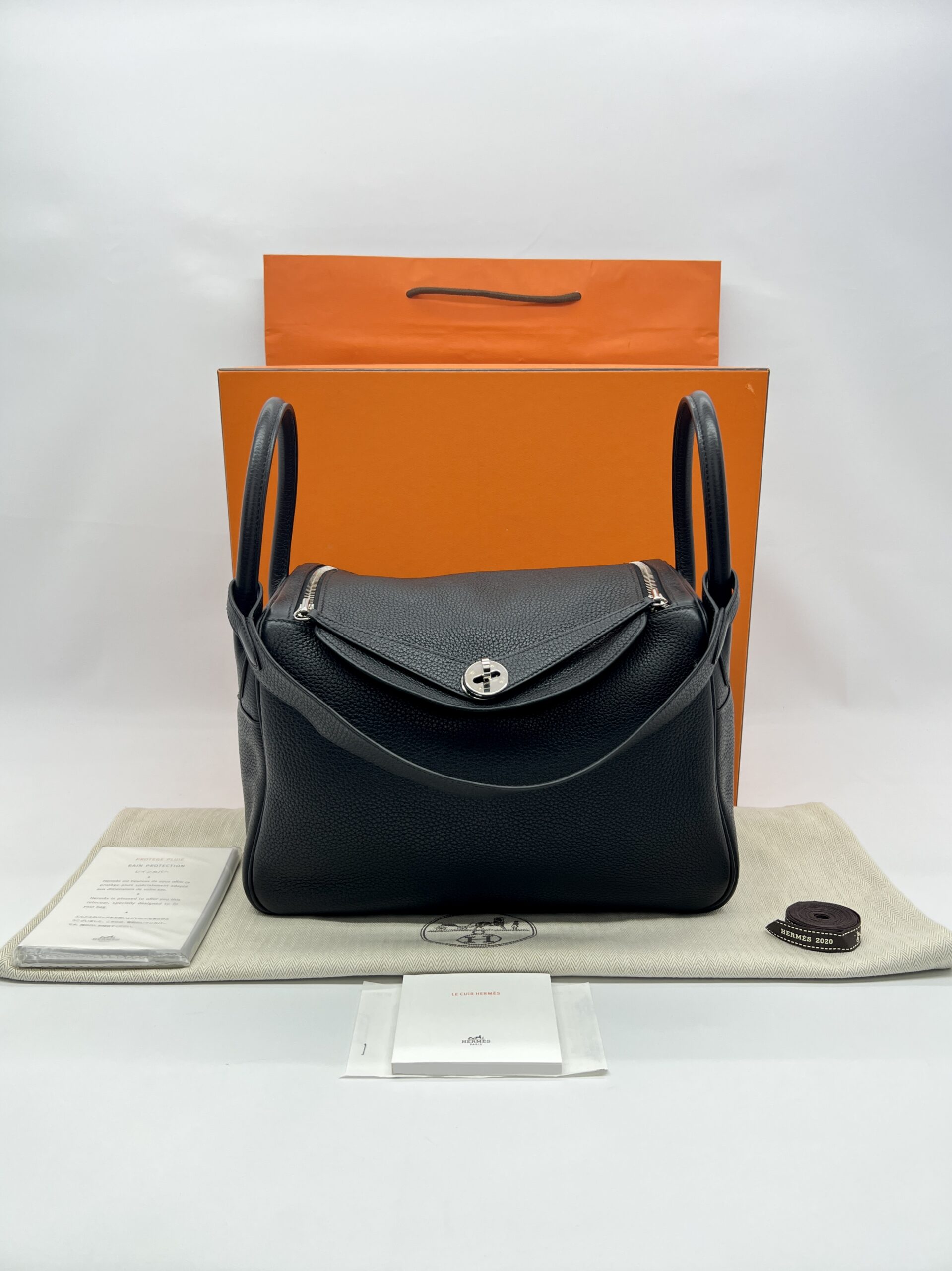 Hermes Lindy 30 Clemence Noir PHW