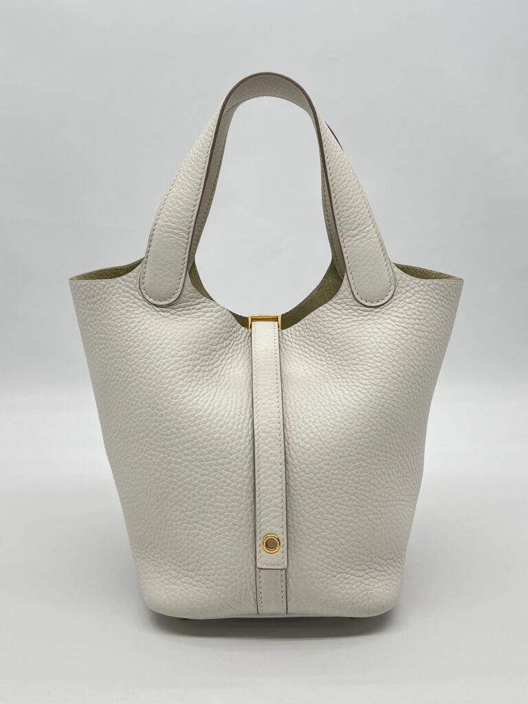 Hermes Picotin 18 Clemence Gris Pale GHW