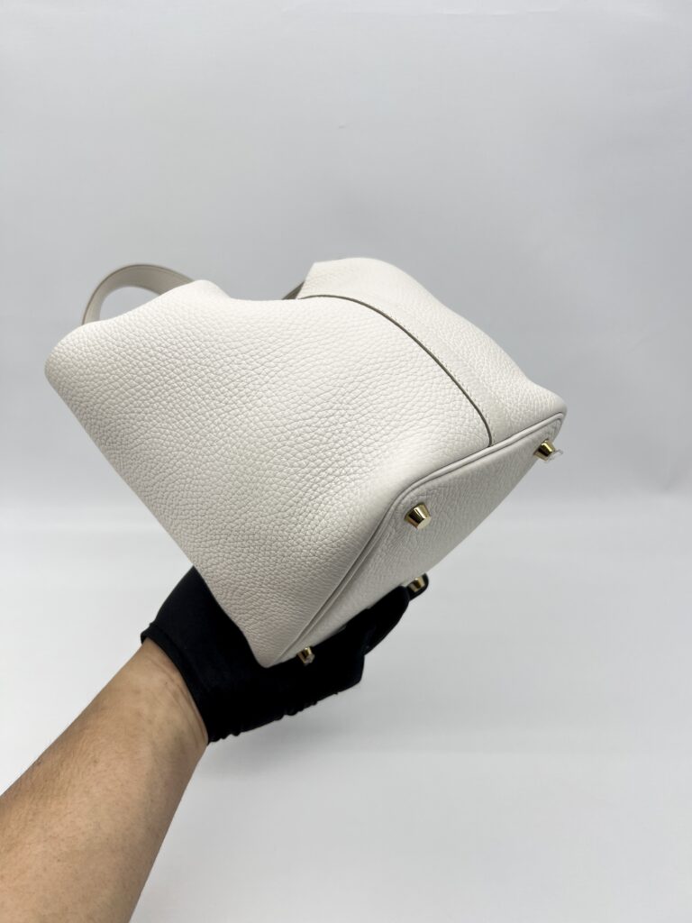 Hermes Picotin 18 Clemence Gris Pale GHW
