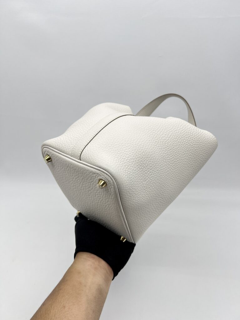 Hermes Picotin 18 Clemence Gris Pale GHW