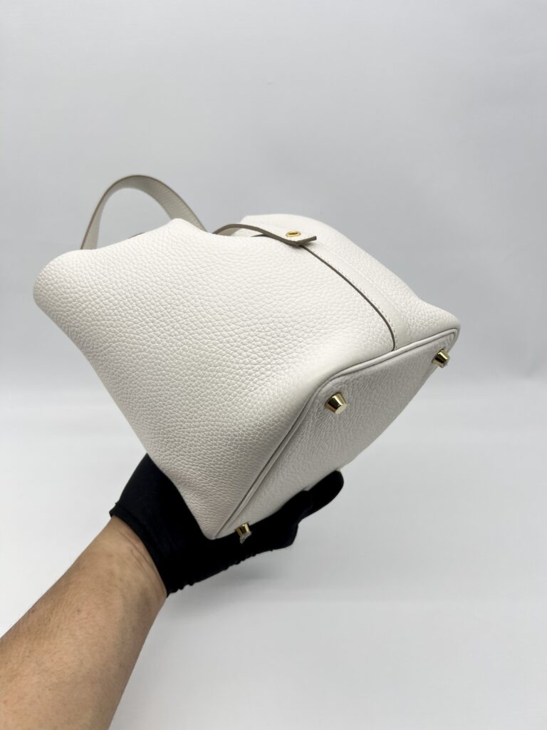Hermes Picotin 18 Clemence Gris Pale GHW