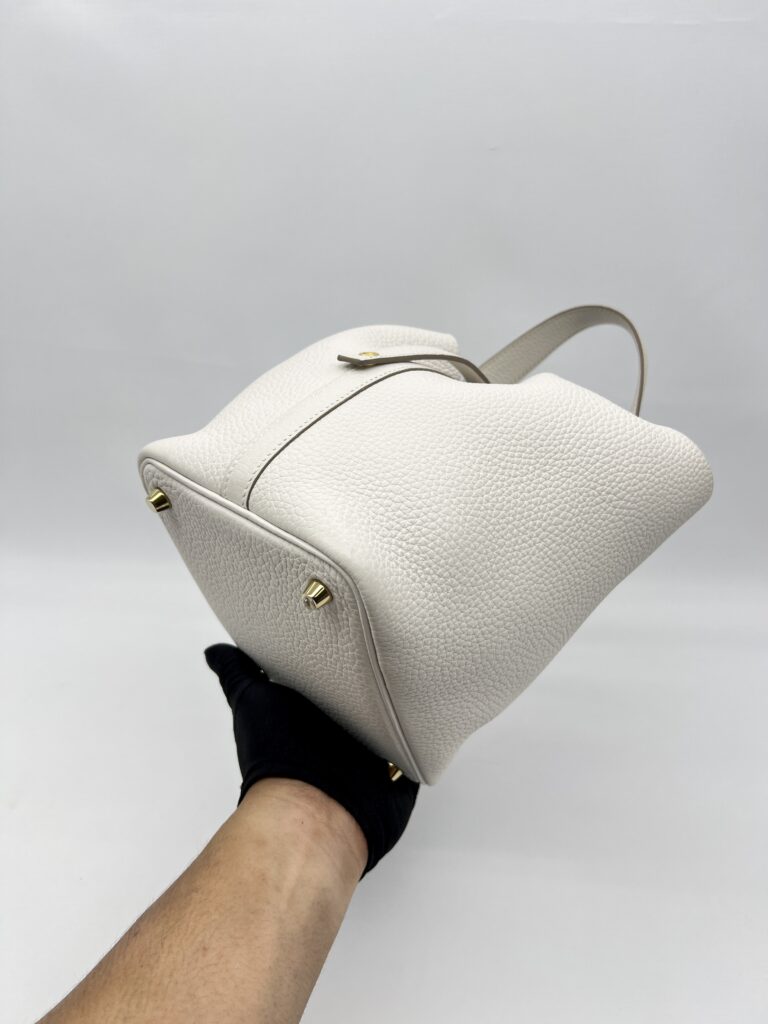 Hermes Picotin 18 Clemence Gris Pale GHW